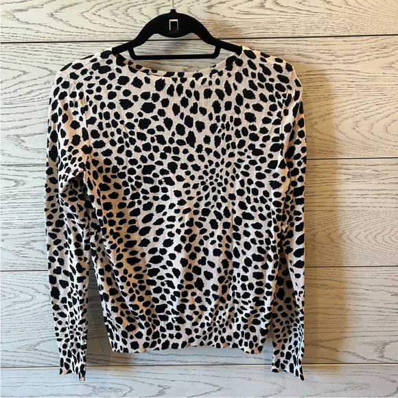 Diane Von Furstenberg TinKit Leopard Print Sweater Size Small - Picture 5 of 5